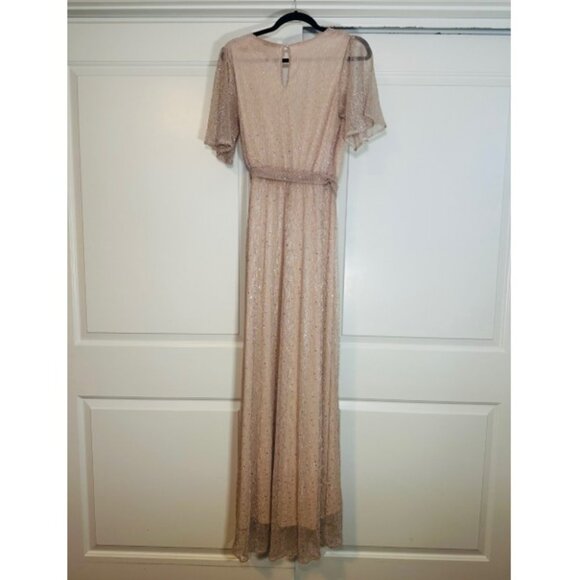 Baltic Born Grace Sparkle Gown Dress in Champagne Medium - NWT - Picture 6 of 15